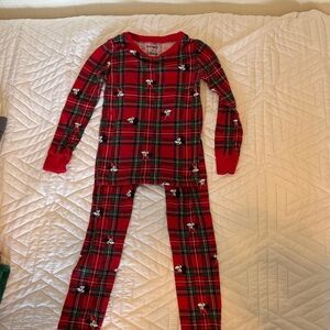 Old Navy Red Plaid Kids Pajama Set